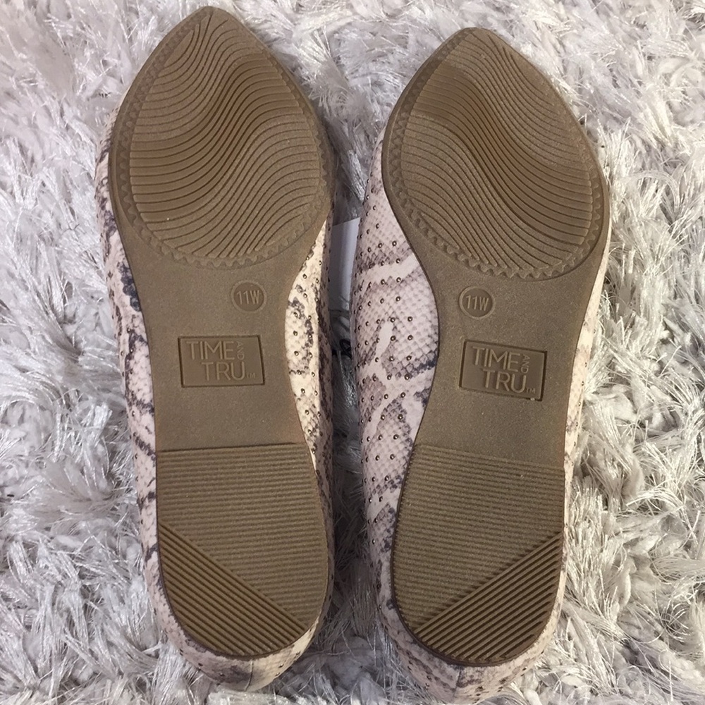 🆕NWT Time & Tru Snake Print Memory Foam Flats - Picture 6 of 11